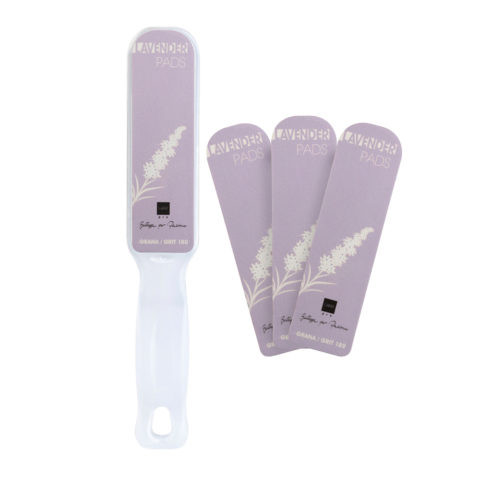 Labor Rasp with removable pads, G.100/180 + 10 pcs, lavander scented