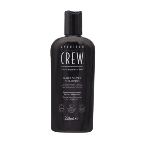 American Crew Daily Silver Shampoo 250ml - daily use gray hair shampoo