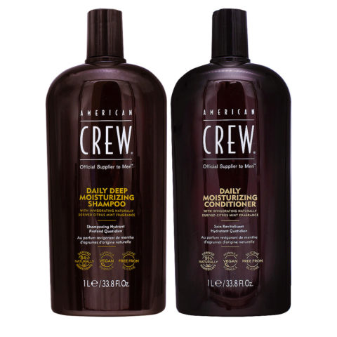 American Crew Daily Deep Moisturizing Shampoo1000ml Conditioner1000ml