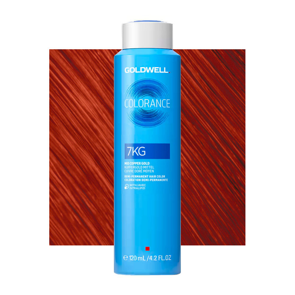 7KG Medium gold copper Goldwell Colorance Warm reds can 120ml