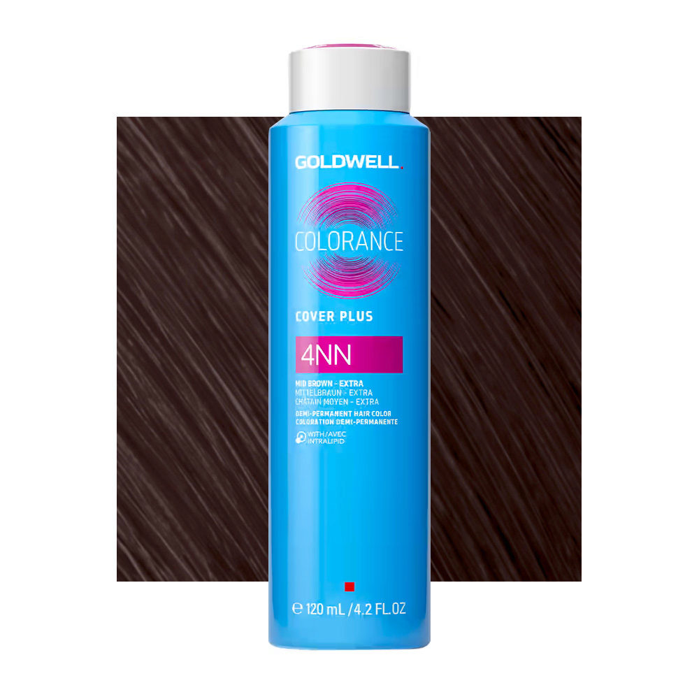 4NN Medium intense brown Goldwell Colorance Cover plus Elumenated naturals can 120ml