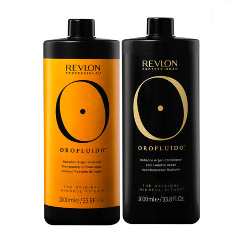 Orofluido The Original Mindful Ritual Radiance Argan Shampoo1000ml Conditioner1000ml