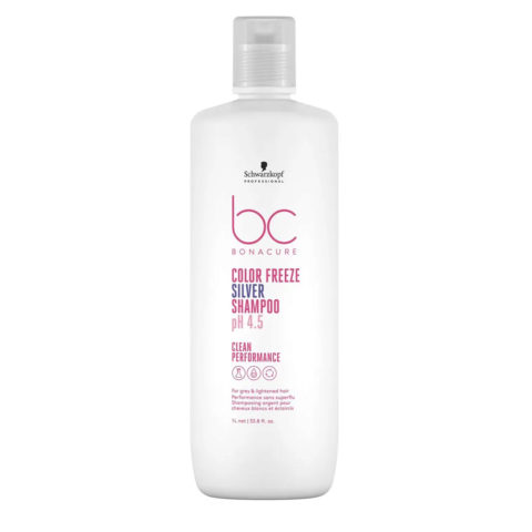Schwarzkopf BC Bonacure Color Freeze Silver Shampoo pH 4.5 1000ml - pigmented shampoo for cool colours