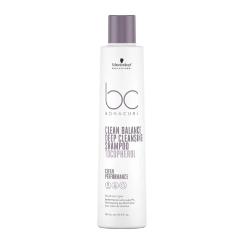 Schwarzkopf BC Clean Balance Deep Cleans Shampoo Tecopherol 250ml - deep-cleansing shampoo