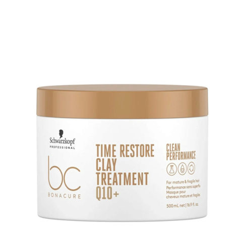 Schwarzkopf BC Bonacure Time Restore Clay Treatment Q10+ 500ml - mature hair mask