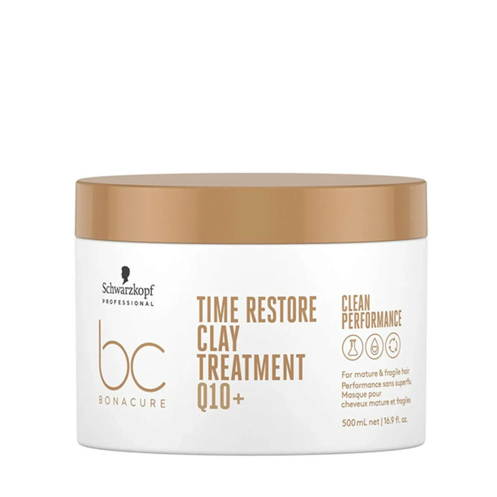 Schwarzkopf BC Bonacure Time Restore Clay Treatment Q10+ 500ml - mature hair mask