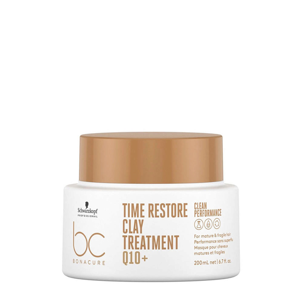 Schwarzkopf BC Bonacure Time Restore Clay Treatment Q10+ 200ml - mature hair mask