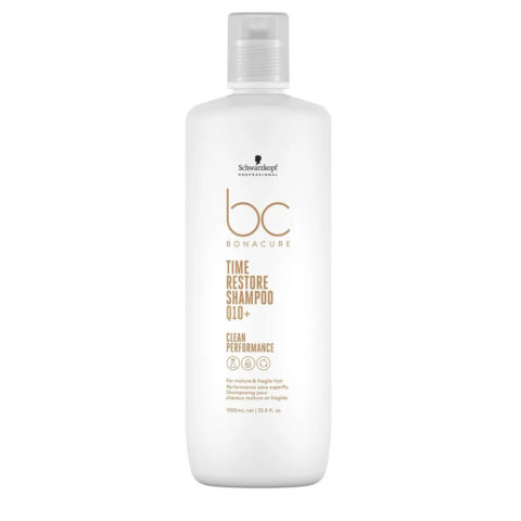 Schwarzkopf BC Bonacure Time Restore Shampoo Q10+ shampoo 1000ml - mature hair shampoo