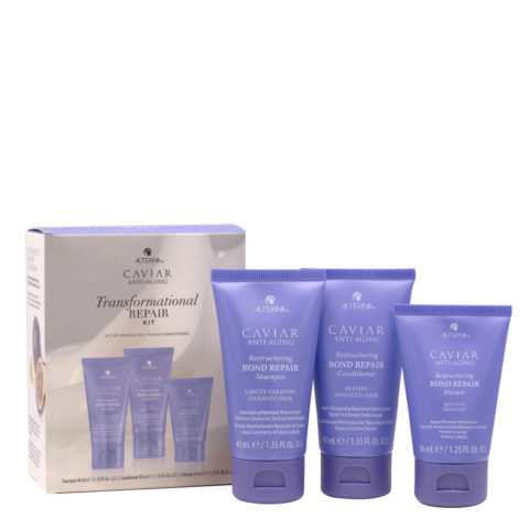 Alterna Caviar Anti-Aging Bond Repair Transformational Repair Kit Shampoo 40 Ml Conditioner40ml Masque36ml- repair kit