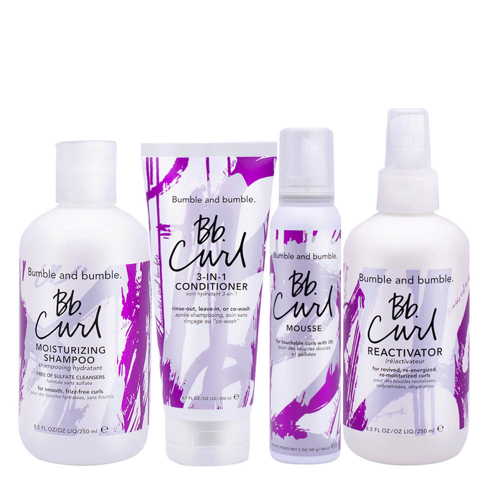 Bumble and bumble. Bb. Curl Moisturizing Shampoo 250ml Conditioner 200ml Mousse 150ml Reactivator 250ml