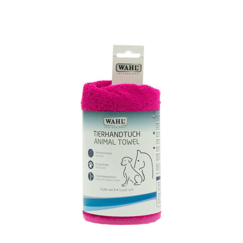 Wahl Pro Pet Towel Bamboo Pink - pink bamboo and cotton pet towel