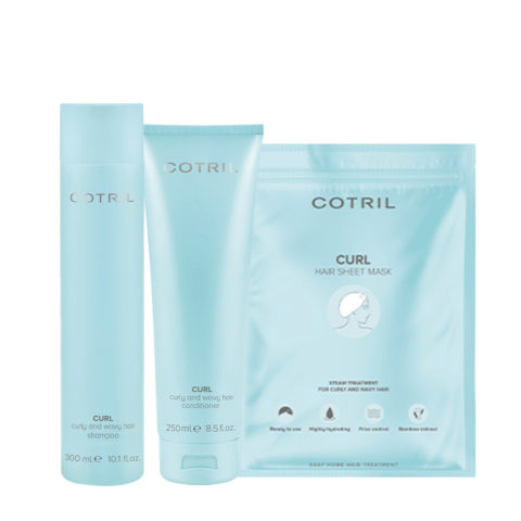 Cotril Curl Shampoo 300ml Conditioner 250ml Sheet Mask 35ml