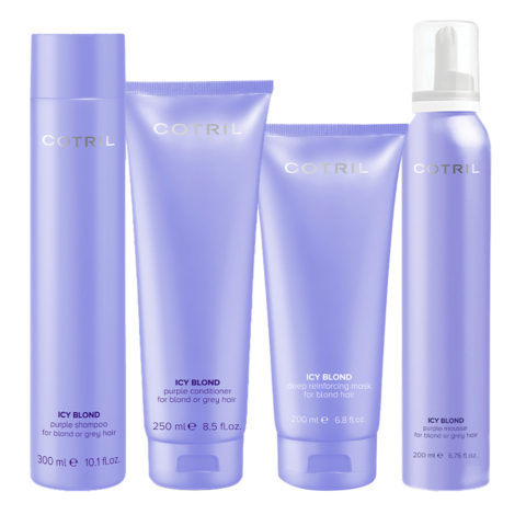 Cotril Icy Blond Purple Shampoo 300ml Conditioner 250ml Mask 200ml Mousse 200ml
