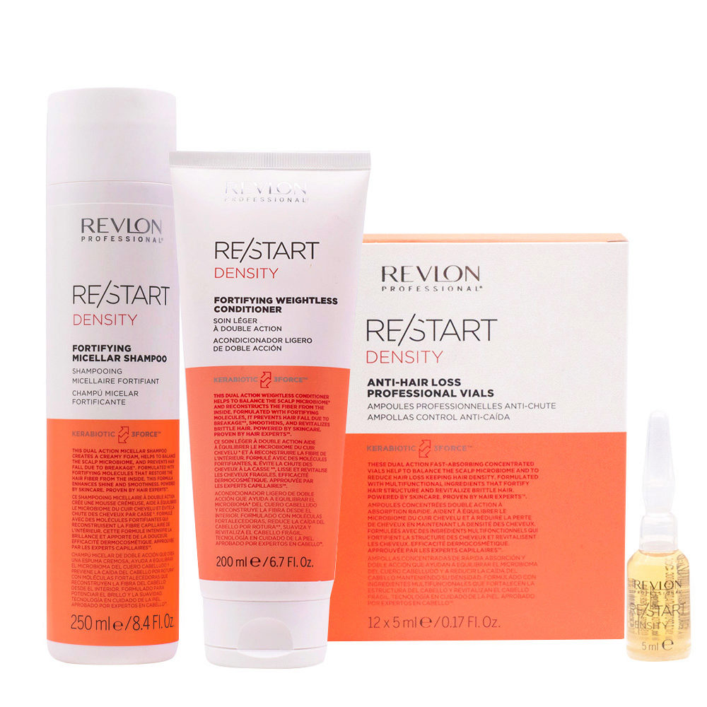 Revlon Restart Density Shampoo250ml Conditioner200ml Anti Hair Loss  Treatment12x5ml | Hair Gallery