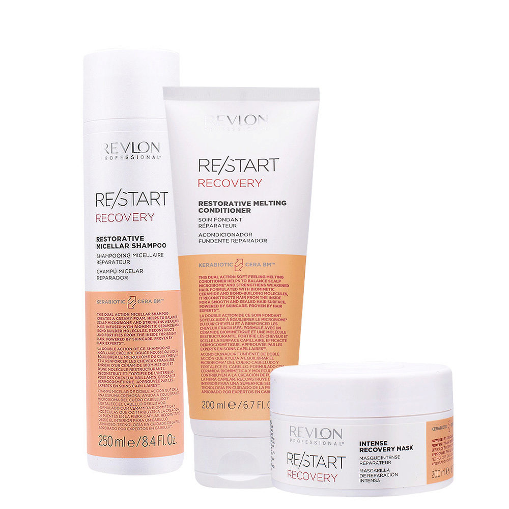 Revlon Restart Recovery Shampoo250ml Conditioner200ml Mask200ml