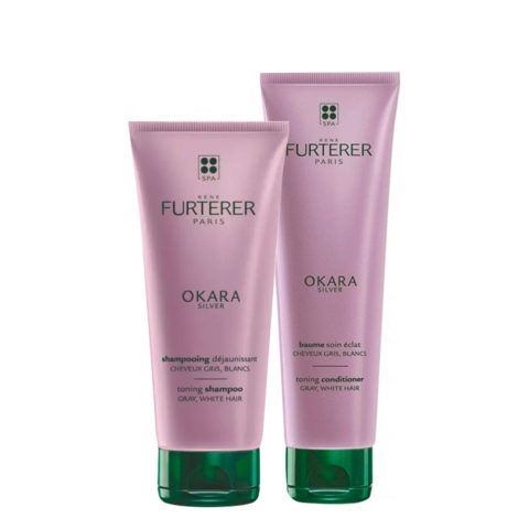 René Furterer Okara Silver Shampoo 200ml Radiance Ritual Conditioner 150ml