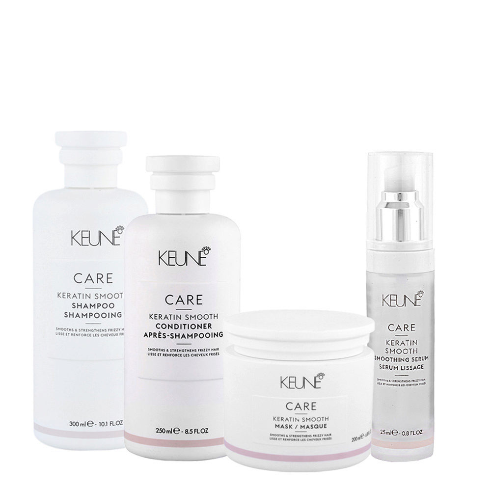 Keune Care Line Keratin Smooth Shampoo300ml Conditioner250ml Mask200ml Serum25ml