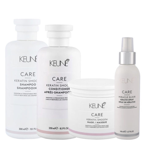 Keune Care Line Keratin Smooth Shampoo300ml Conditioner250ml Mask200ml Elixir Spray140ml
