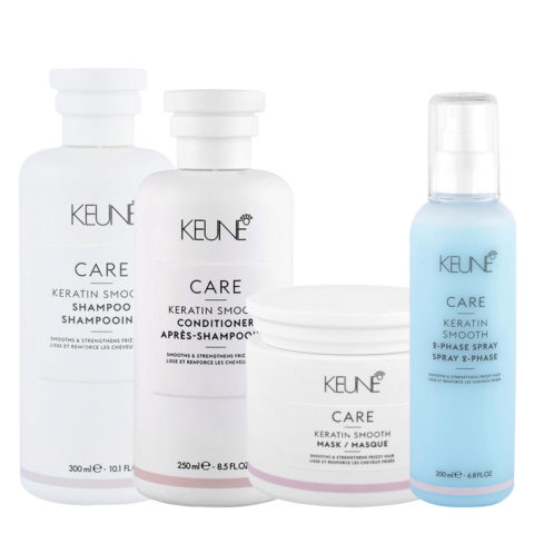 Keune Care Line Keratin Smooth Shampoo300ml Conditioner250ml Mask200ml 2 Phase Spray200ml