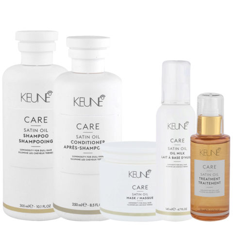 Keune Care Line Satin Oil Shampoo300ml Conditioner250ml Mask200ml OilMilk140ml Treatment95ml