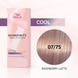 Wella Shinefinity Raspberry Milk 07/75 Medium Sand Mahogany Blonde 60ml  - demi-permanent color