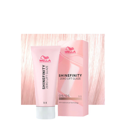 Wella Shinefinity Silk Blush 09/05 Very Light Natural Mahogany Blonde 60ml - demi-permanent color