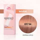 Wella Shinefinity Paprika Spice 07/34 Medium Golden Copper Blonde 60ml - demi-permanent color