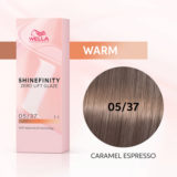Wella Shinefinity Caramel Espresso 05/37 Golden Sand Light Brown 60ml - demi-permanent color