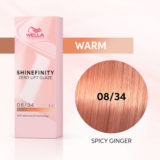 Wella Shinefinity Spicy Ginger 08/34 Light Blonde Golden Copper 60ml - demi-permanent color