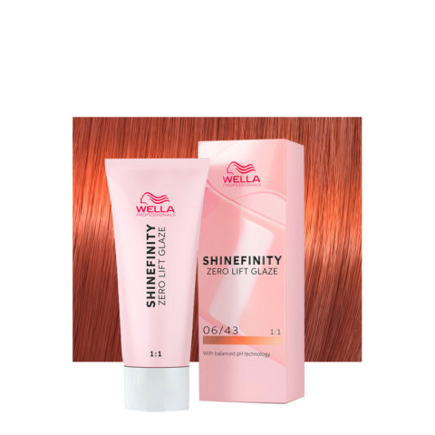 Wella Shinefinity Copper Sunset 06/43 Dark Copper Golden Blonde 60ml - demi-permanent color