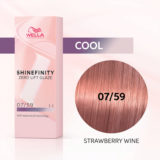 Wella Shinefinity Strawberry Wine 07/59 Mahogany Medium Blonde  Cendrè 60ml - demi-permanent color