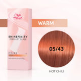 Wella Shinefinity Hot Chili 05/43 Golden Copper Brown 60ml - demi-permanent color