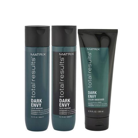 Matrix Haircare Dark Envy Shampoo 300ml Conditioner 300ml Mask 200ml
