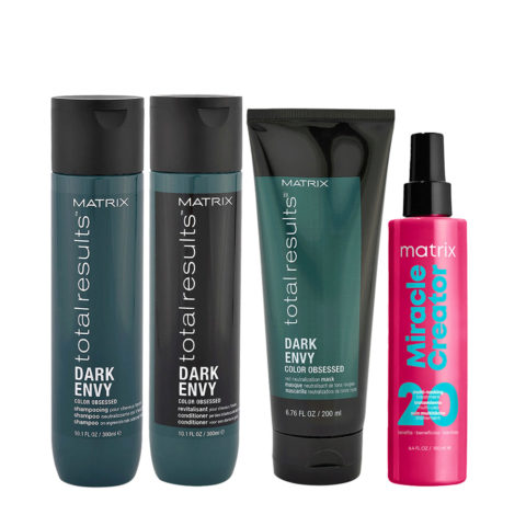 Matrix Haircare Dark Envy Shampoo 300ml Conditioner 300ml Mask 200ml Miracle Creator 190ml
