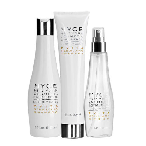 Nyce Luxury Care Evita Rebuilding Shampoo 250ml Mask 200ml Brilliant Serum 150ml
