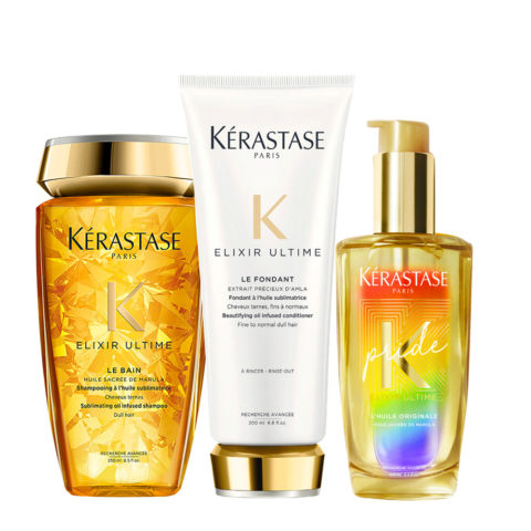 Kerastase Elixir Ultime Shampoo 250ml Conditioner 200ml Oil Pride 100ml