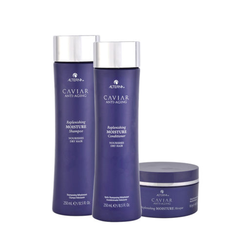 Alterna Caviar Anti-aging Replenishing Moisture Shampoo 250ml Conditioner 250ml Mask 161g