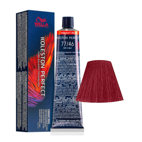 Wella Koleston Perfect Me+ Vibrant Reds 77/46 Medium Intense Blonde Copper Violet 60ml - permanent colouring