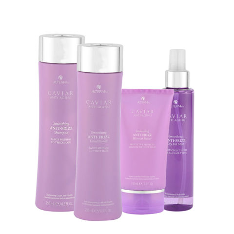 Alterna Caviar Smoothing Anti-Frizz Shampoo 250ml Conditioner 250ml  Blowout Butter 150ml Oil Mist 147ml