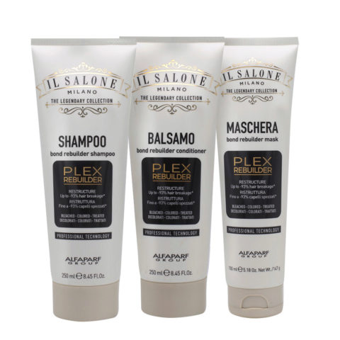 Alfaparf Il Salone Plex Rebuilder Shampoo 250ml Conditioner 250ml Mask 250ml