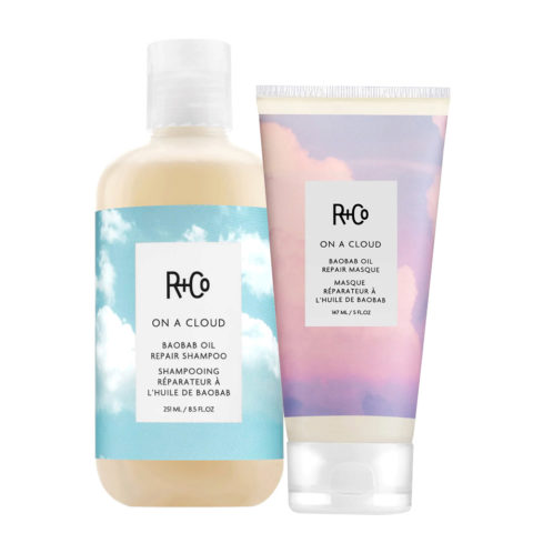 R+Co On A Cloud Baobab Oil Repair Shampoo 251ml Masque 147ml