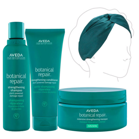 Aveda Botanical Repair Shampoo 200ml Conditioner 200ml Mask 200ml + Free Hair Band