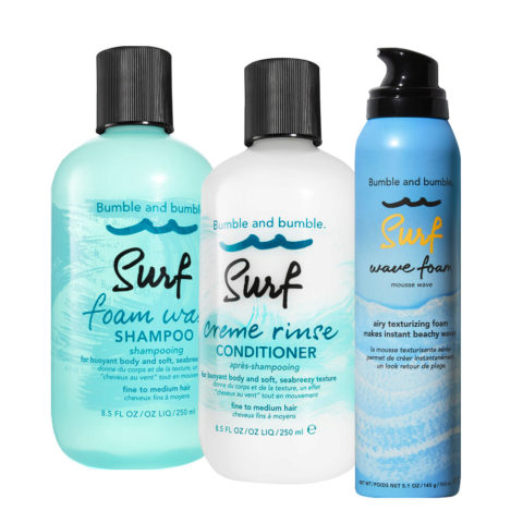 Bumble and bumble. Surf Foam Wash Shampoo 250ml Creme Rinse Conditioner 250ml Wave Foam 150ml