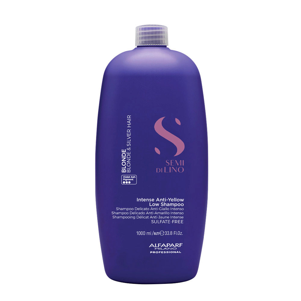 Alfaparf Milano Semi di Lino Blonde Anti Yellow Low Shampoo 1000ml - mild anti-yellow shampoo