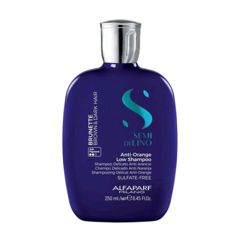 Alfaparf Milano Semi di Lino Brunette Anti-Orange Low Shampoo 250ml - mild anti-orange shampoo