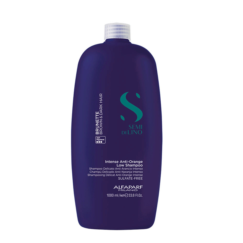 Alfaparf Milano Semi di Lino Brunette Anti-Orange Low Shampoo 1000ml - mild anti-orange shampoo
