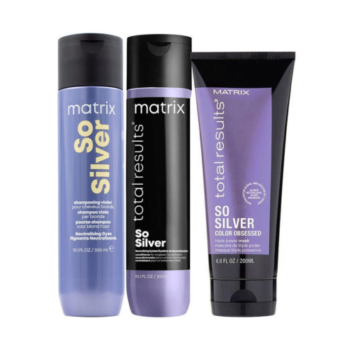 Matrix Total Results So Silver Shampoo 300ml Conditioner 300ml Triple Power Mask 200ml