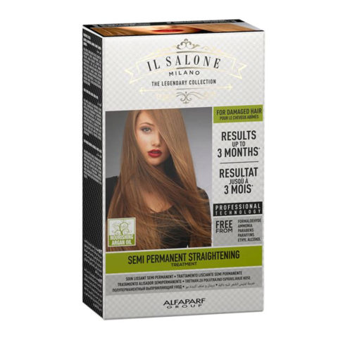 Alfaparf Milano Il Salone Straight Kit Argan & Cheratina  - straightening treatment for damaged hair