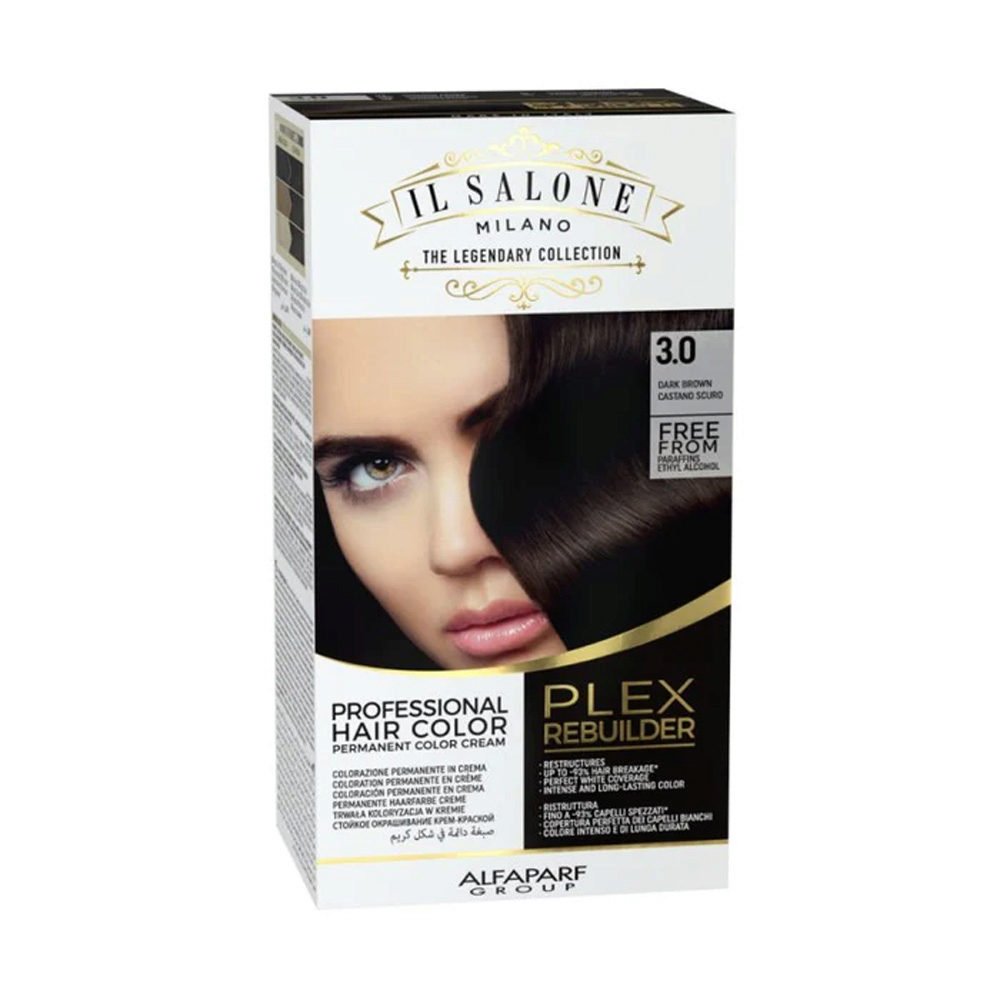 Alfaparf Milano Il Salone Plex Rebuilder Color Kit 3.0 Dark Brown - permanent colouring cream