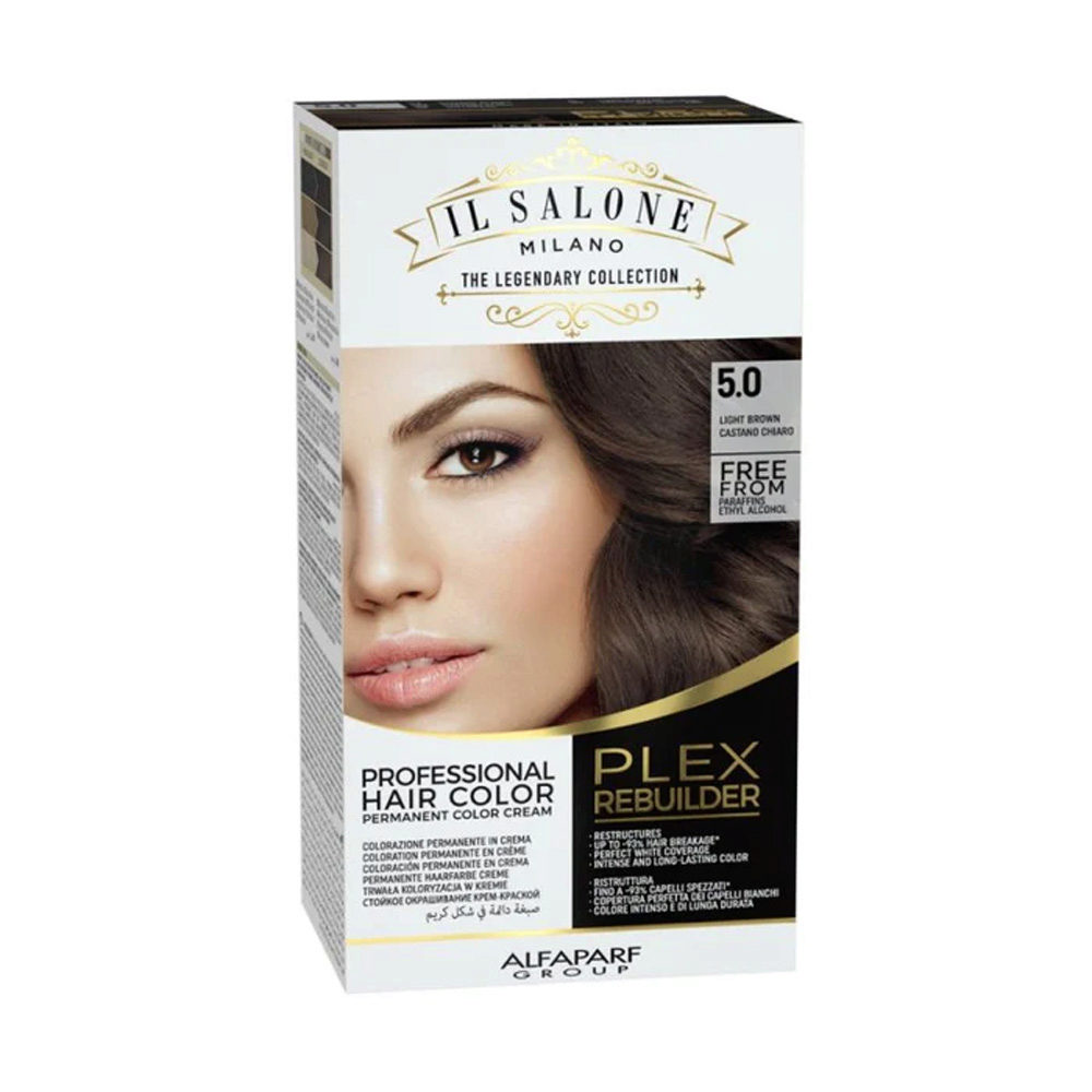 Alfaparf Milano Il Salone Plex Rebuilder Color Kit 5.0 Light Brown - permanent colouring cream